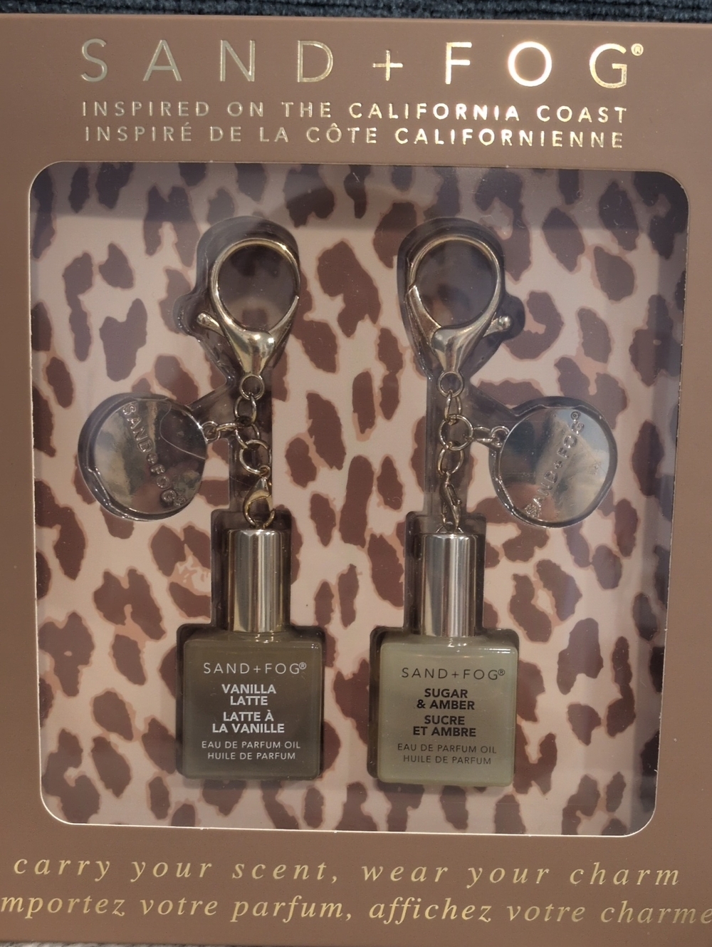 Sand And Fog Vanilla Latte & Sugar & Amber Keychain Duo